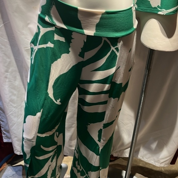 Dressy palazzo pant suit set matching cowl neck  tank by Clara sun woo - Picture 3 of 8